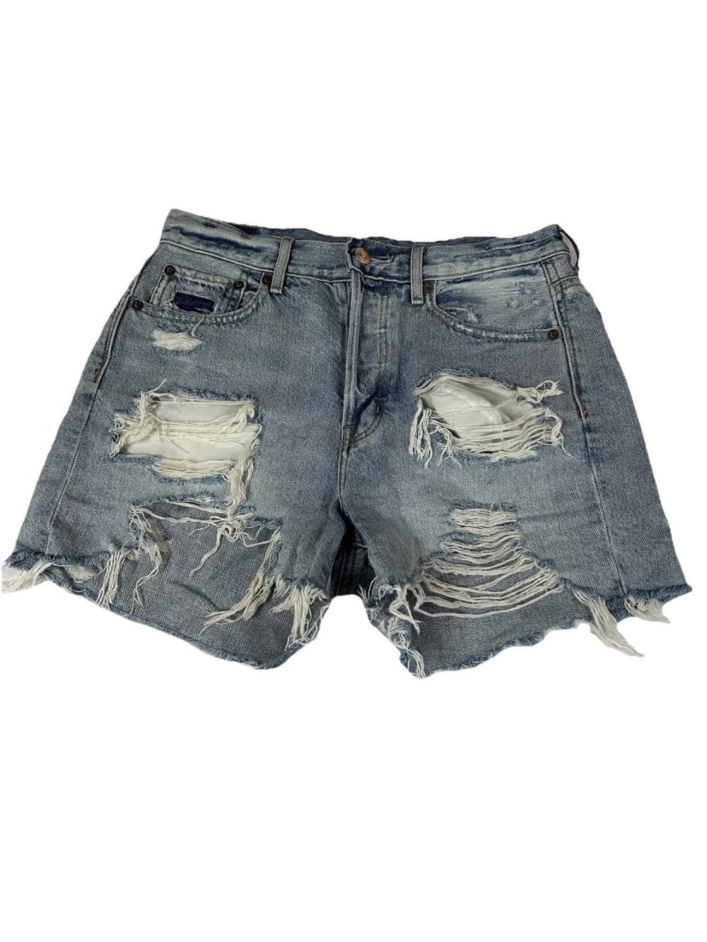 American Eagle Women’s Size 4 90s Boyfriend Shorts Jean Distressed Light #1094